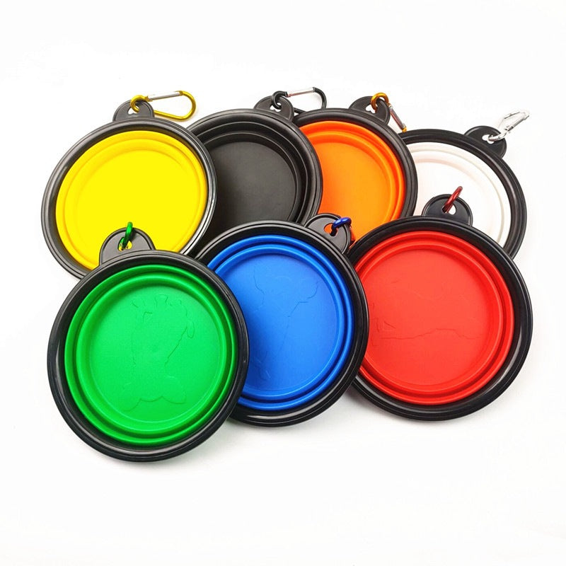 Portable Pet Foldable Food Water Bowl
