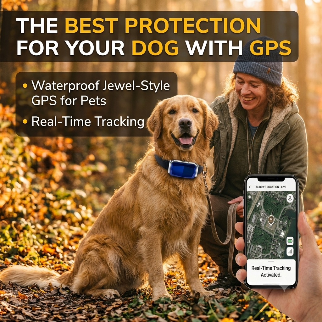 Waterproof GPS Locator for Pets with Real-Time Tracking